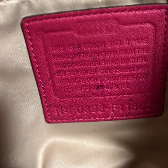 Vintage coach, pink leather canvas, signature purse - Picture 7 of 9